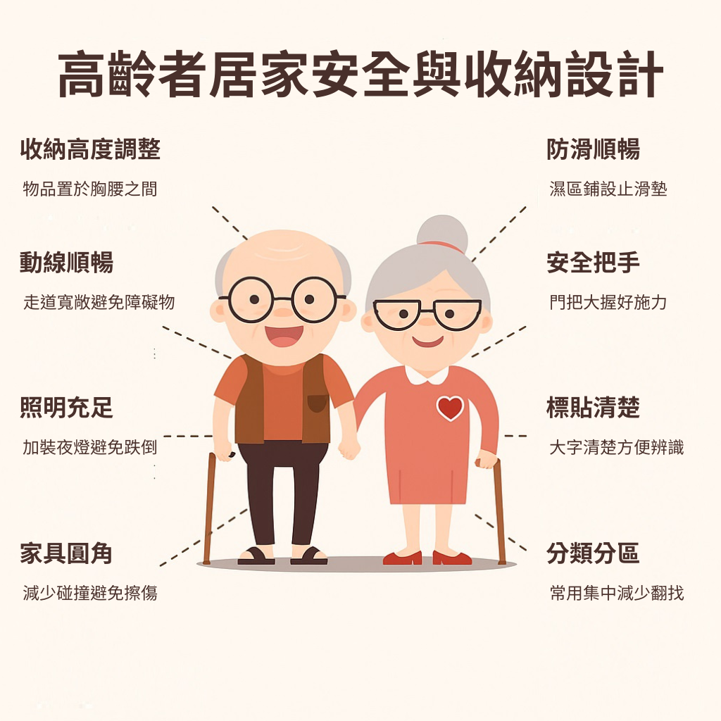 老年化社會對收納的需求｜從高齡者居家安全談起